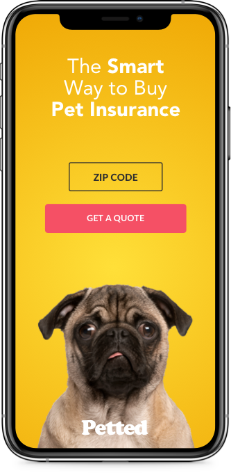 Petted quote journey shown on a mobile screen